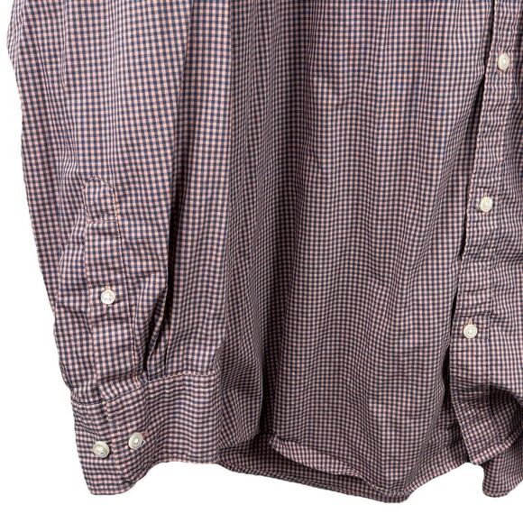 Charles Tyrwhitt Dress Shirt Men XXL Classic Fit Blue Red Gingham Pocket Jermyn - Picture 5 of 6